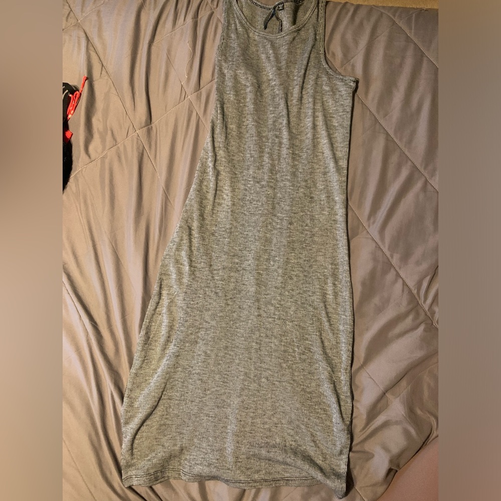 Cotton on stripped black and gray dress